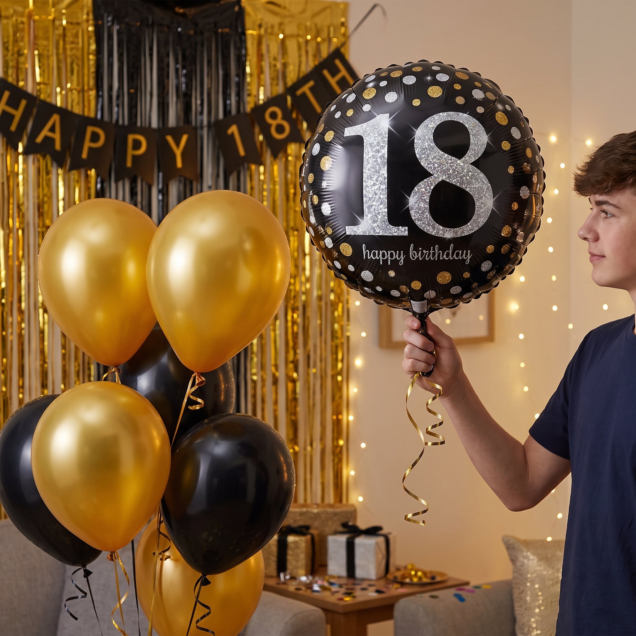 Sparkling 18th Birthday Metallic Foil Balloon