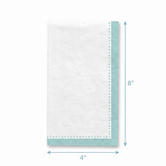 Premium Robin's Egg Blue Buffet Guest Towels - 8 In. x 4 In.