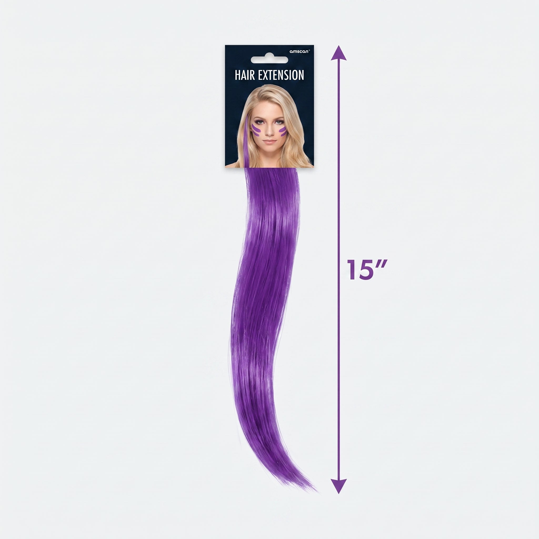 Vibrant Purple Hair Extension - Bold Team Spirit Accessory