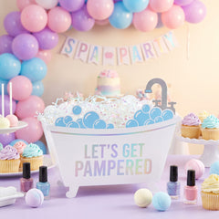 Spa Party "Let's Get Pampered" Favor Containers