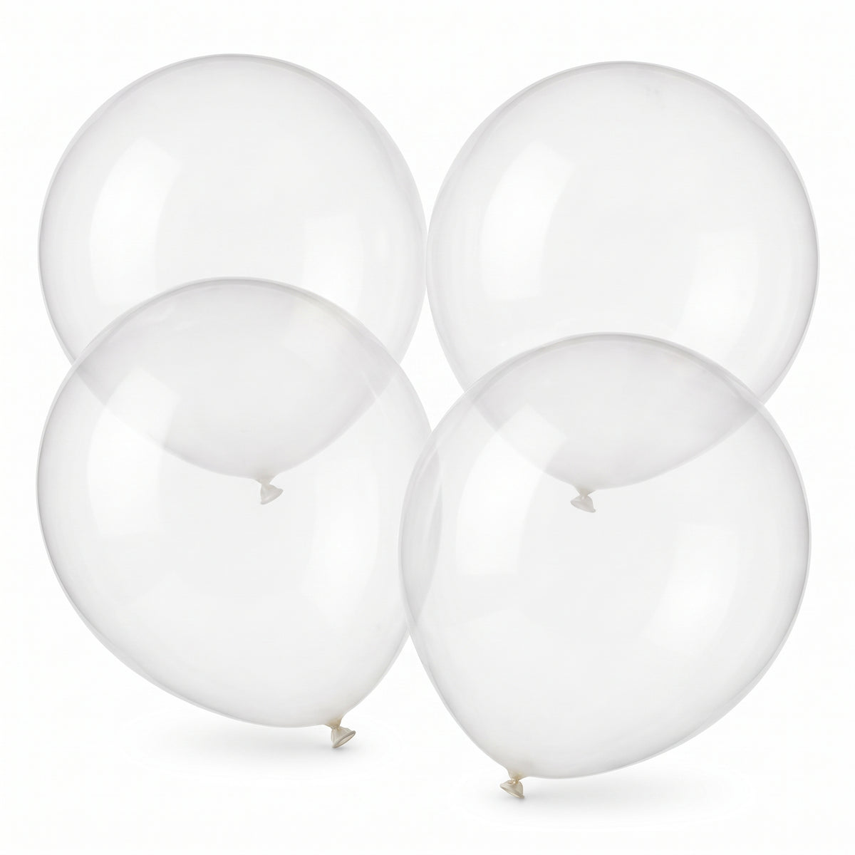 Clear 24" Latex Balloons, 4-Pack