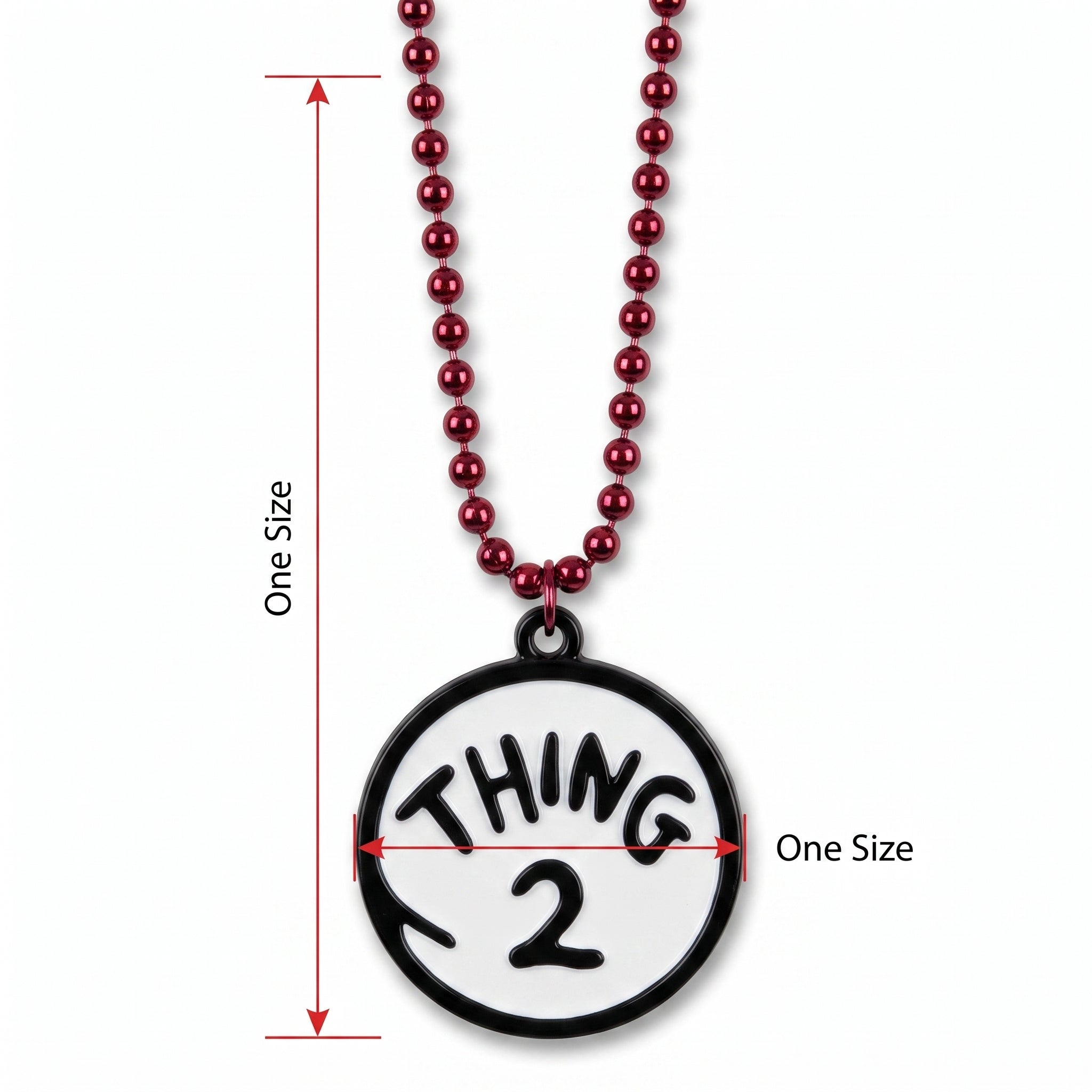Dr. Seuss Thing 1 & Thing 2 Reversible Pendant Necklace