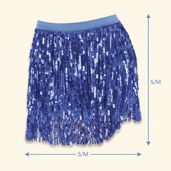 Marine Blue Sparkle Skirt - S/M