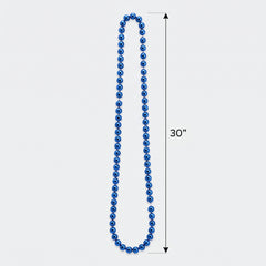 Royal Blue Metallic 30" Bead Necklace