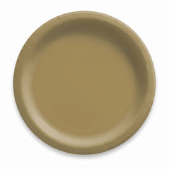 Elegant Gold 6.75" Round Paper Plates - 16ct