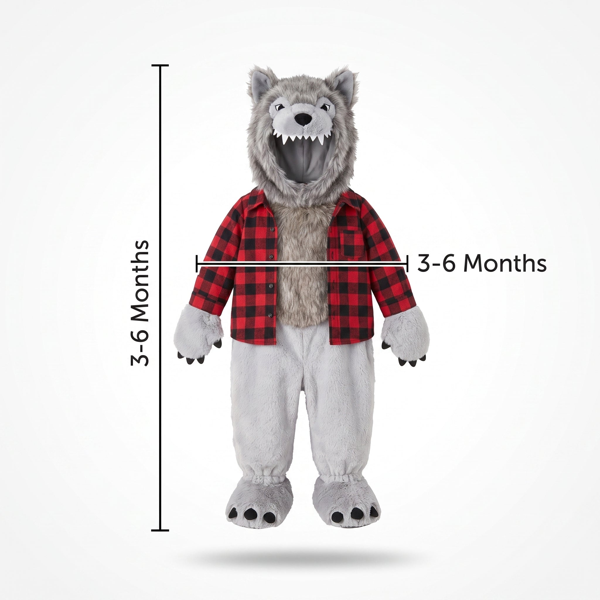 Adorable Baby Wolf Halloween Costume (3-6 Months)