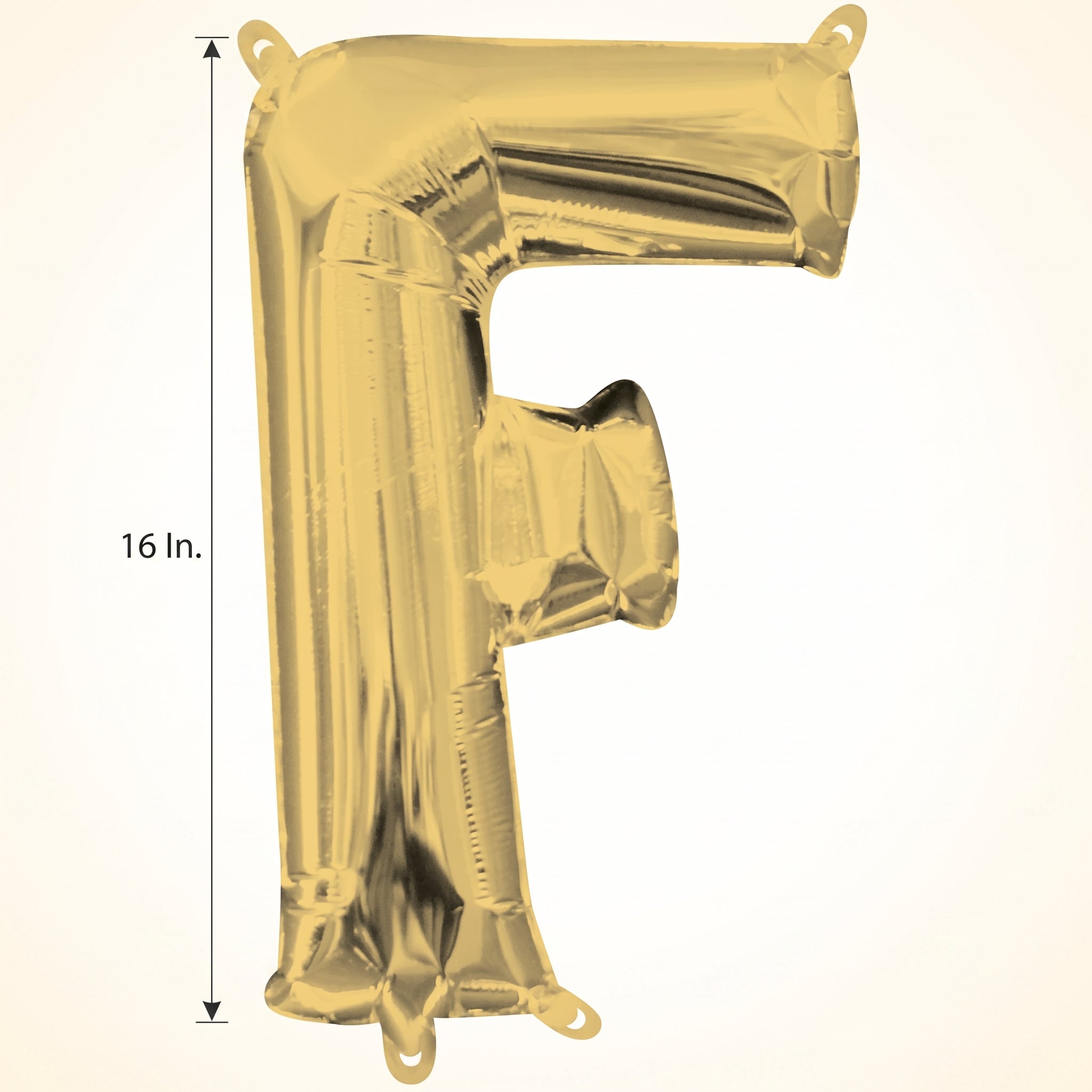 Gold Foil Letter "F" Balloon - Air Filled