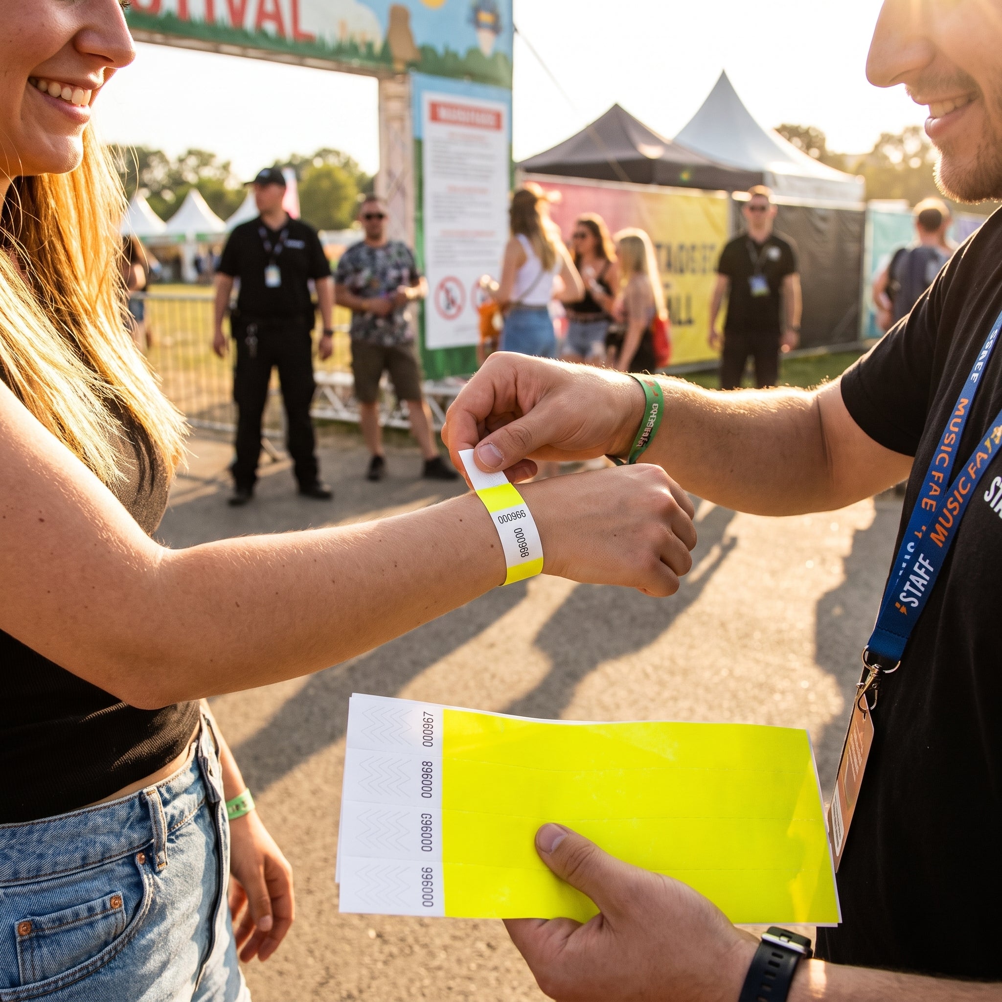 Solid Yellow Wristbands - 100 Pack