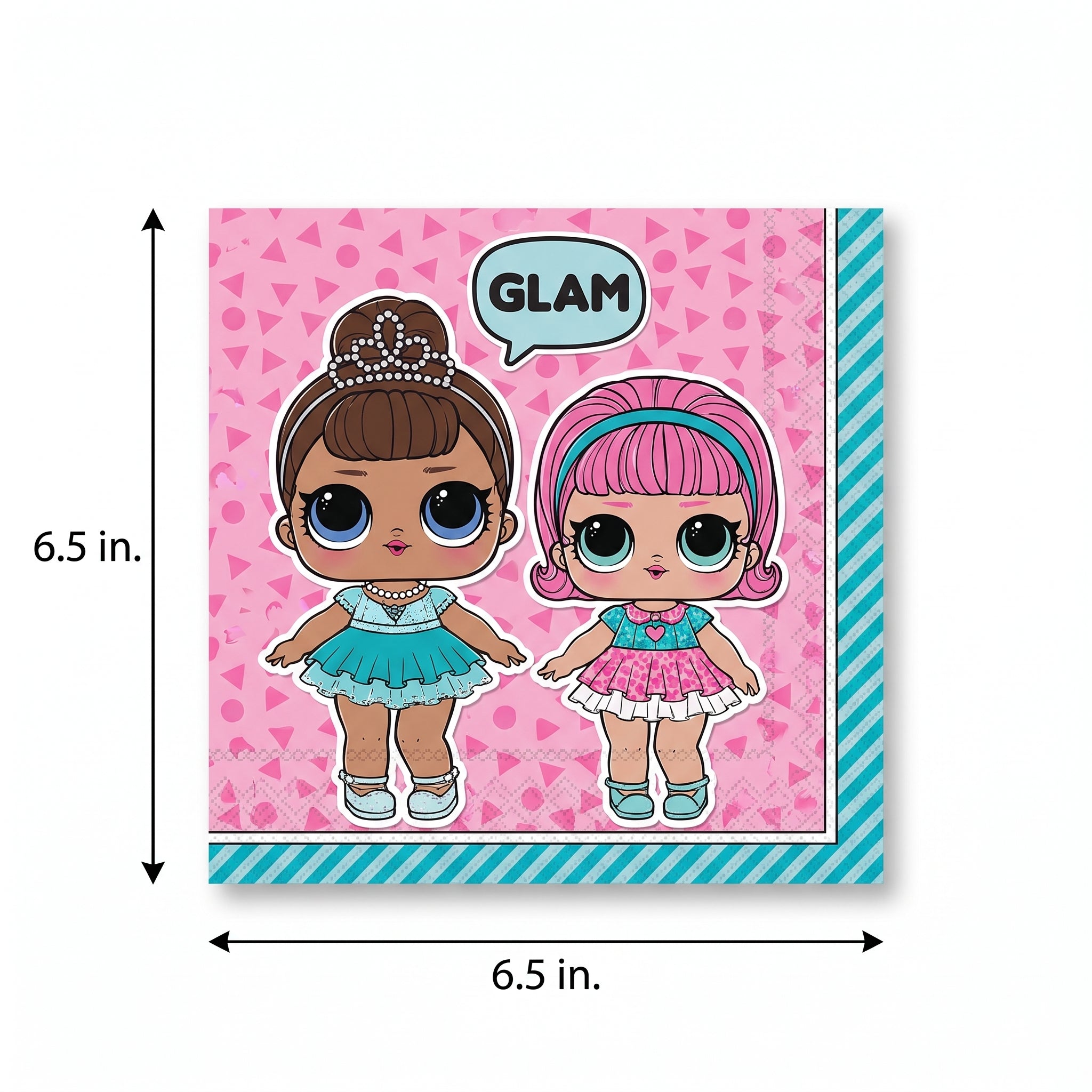 L.O.L. Surprise! 'Together 4 Eva' Lunch Napkins - 6.5 In. x 6.5 In. - Pack of 16