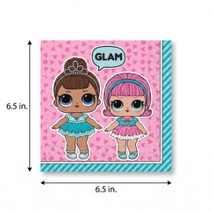 L.O.L. Surprise! 'Together 4 Eva' Lunch Napkins - 6.5 In. x 6.5 In. - Pack of 16
