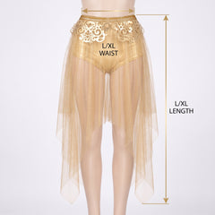 Gilded Glam Halloween Skirt - Women's L/XL