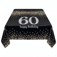 Sparkling Celebration Plastic Birthday Table Cover
