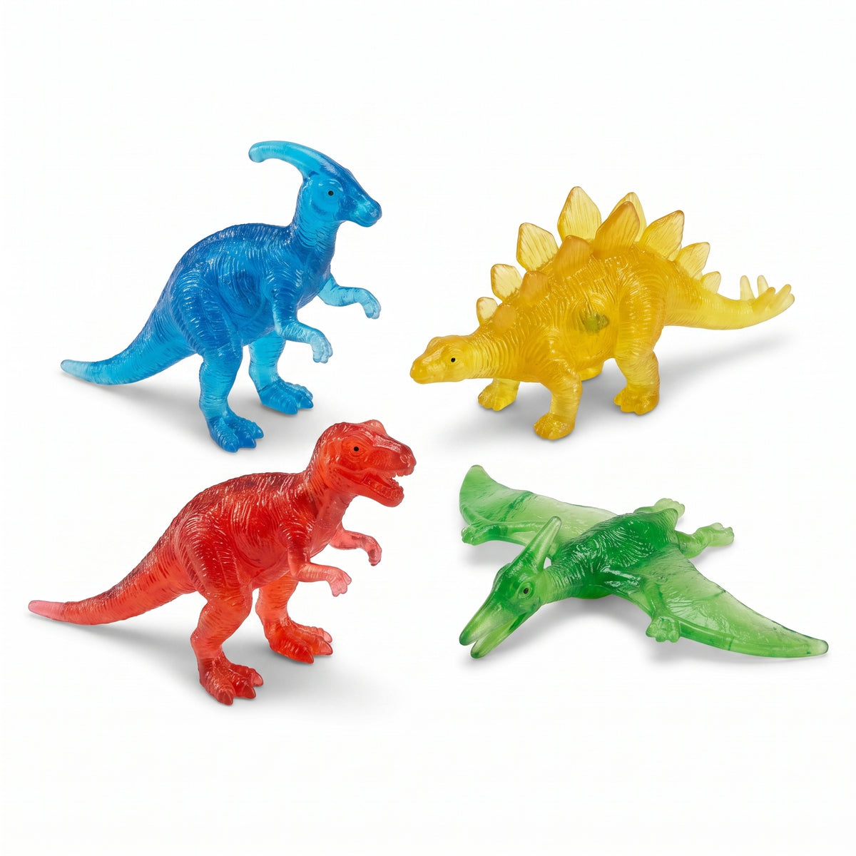 Dinosaur Flinger Toy Favors, Multi-Colored, 8-Pack