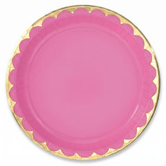 Bright Pink 10" Decorative Paper Plates