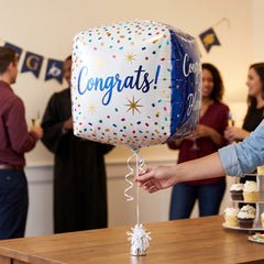 Cubez Congrats Confetti Metallic Balloon