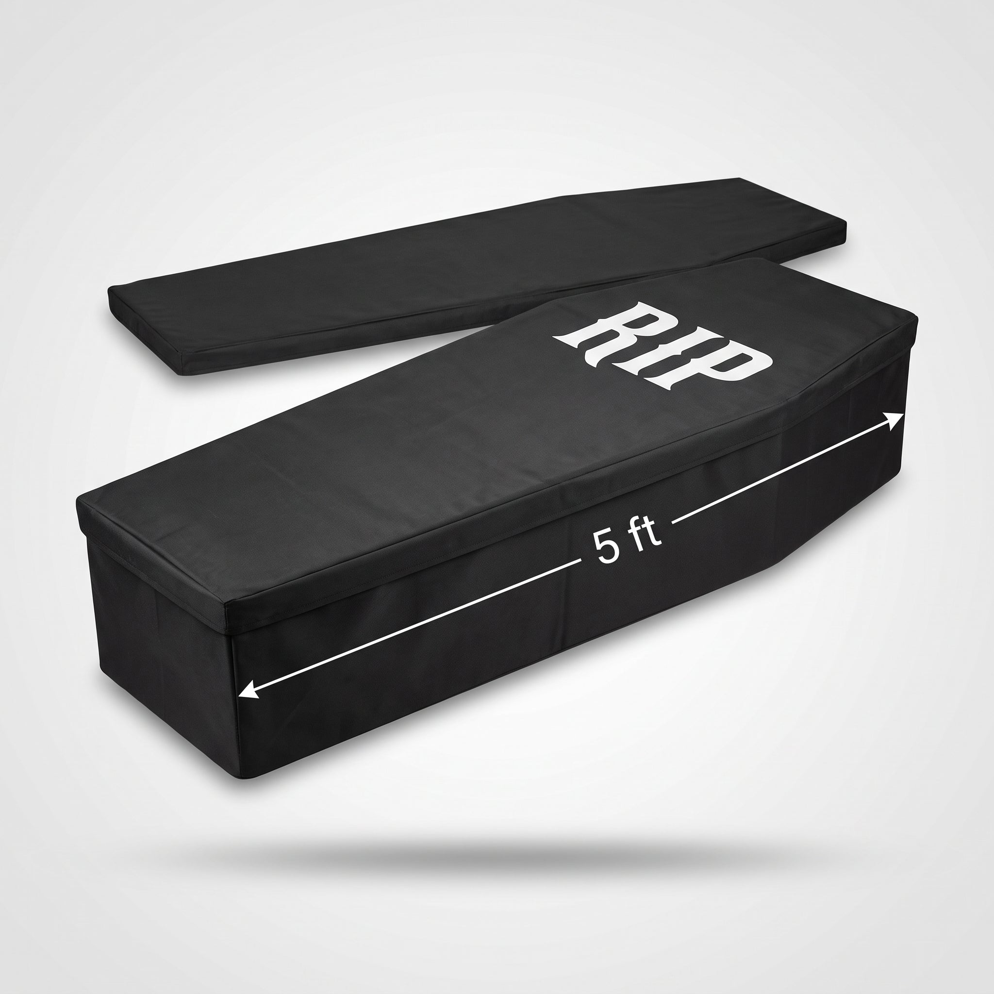 "RIP" Pop-Up Coffin Decoration - 5-Ft Indoor/Outdoor Halloween Prop