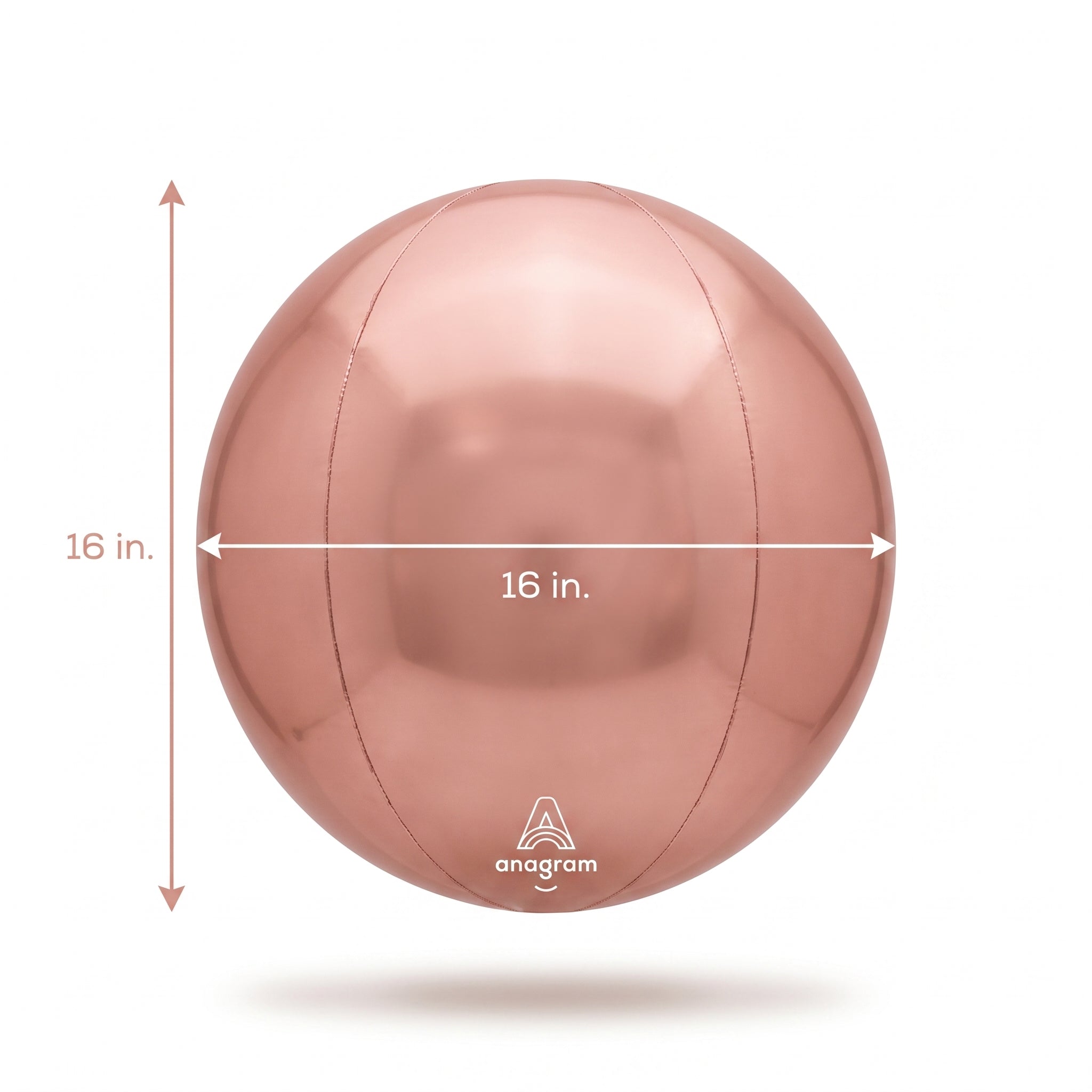 16" Rose Gold Orbz Foil Balloon