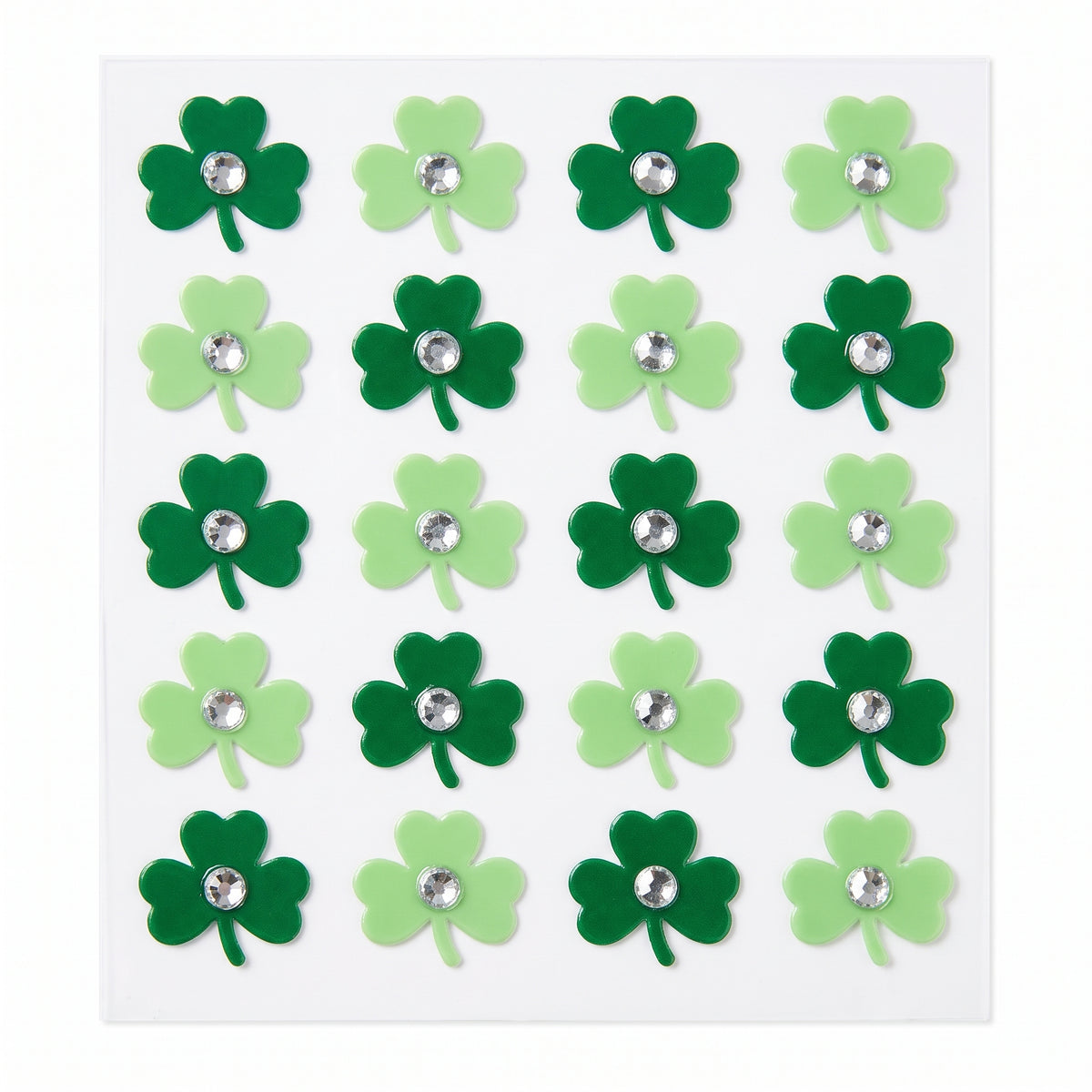 Jewel Shamrock Nail Stickers for St. Patrick's Day
