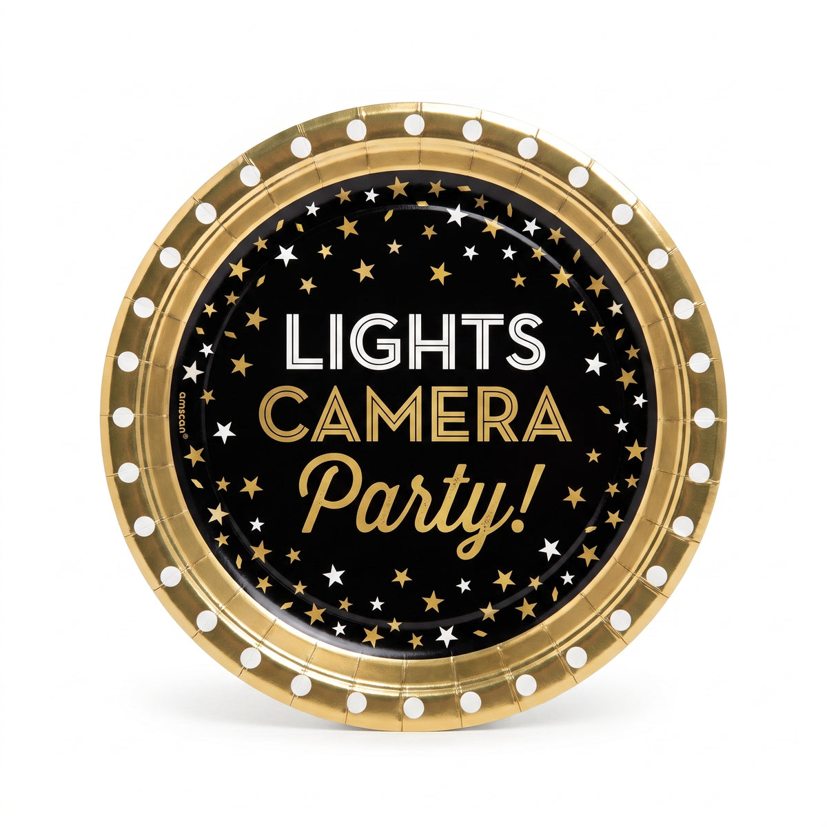 Hollywood Awards Night Dessert Plates - 6.75" Round, 8 Pack