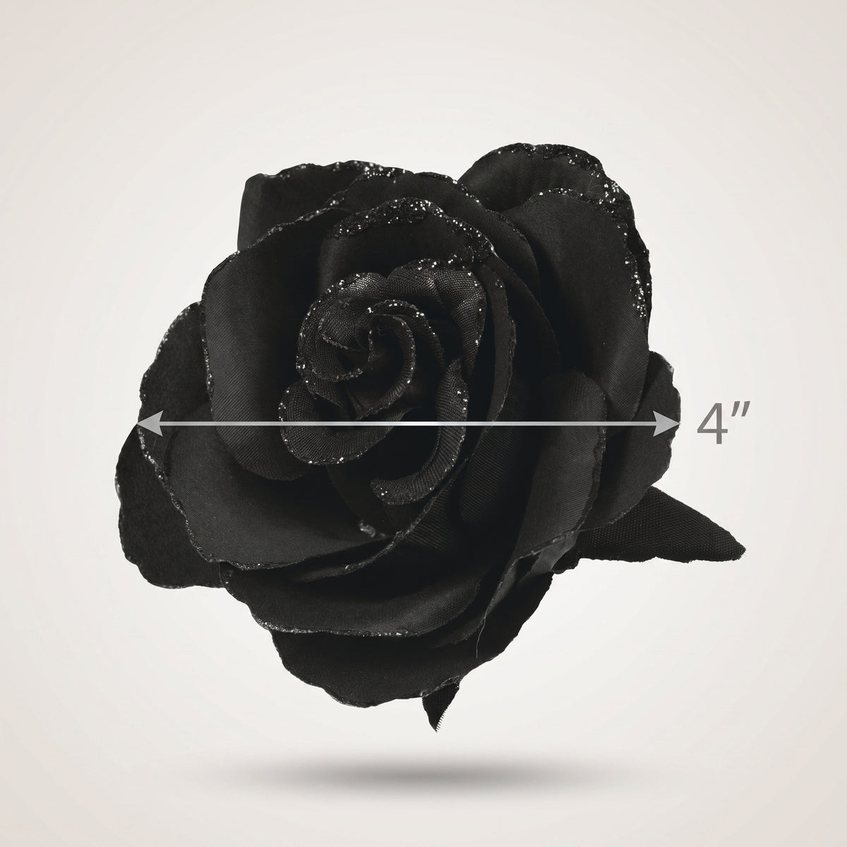 Gothic Black Flower Hair Clip