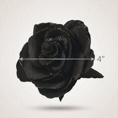 Gothic Black Flower Hair Clip