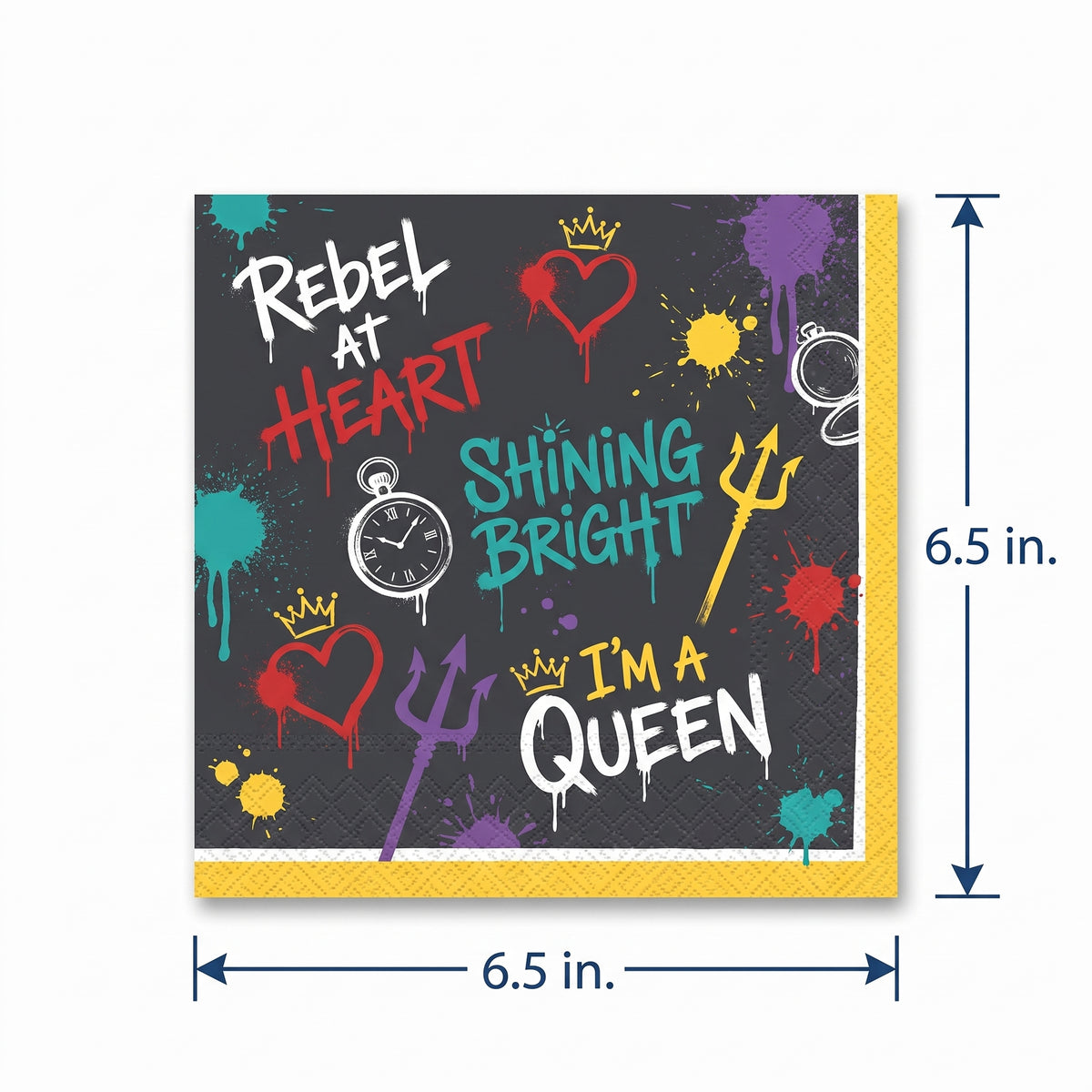 Disney Descendants 4 Luncheon Napkins - 6.5 In. x 6.5 In. - 16 Pack