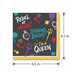 Disney Descendants 4 Luncheon Napkins - 6.5 In. x 6.5 In. - 16 Pack