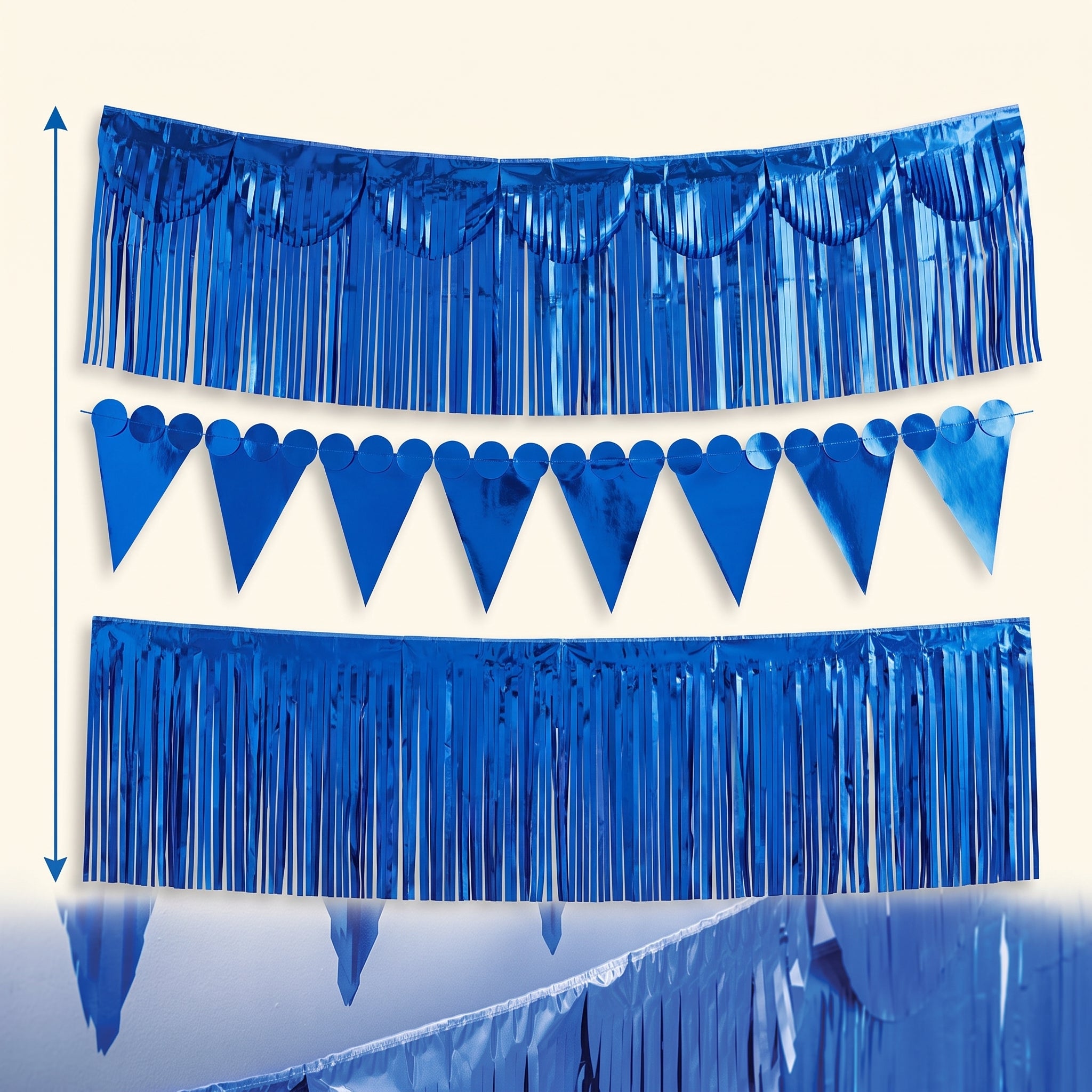 Royal Blue Multi-Shape Fringe Banner Kit