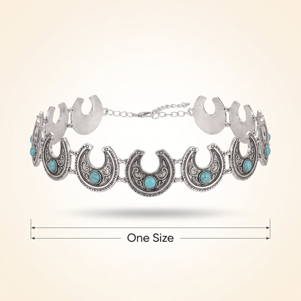 Modern Western Faux Turquoise Halloween Choker Necklace