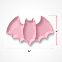 Pastel Pink Bat Platter - Halloween Serveware