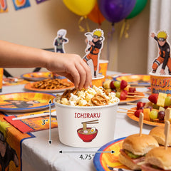 Naruto Ramen Paper Bowls - 8 Pack for Kids' Birthday Parties