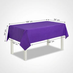 Elegant Purple Flannel Back Table Cover
