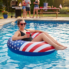 Patriotic 48" Inflatable Beach and Pool Tube