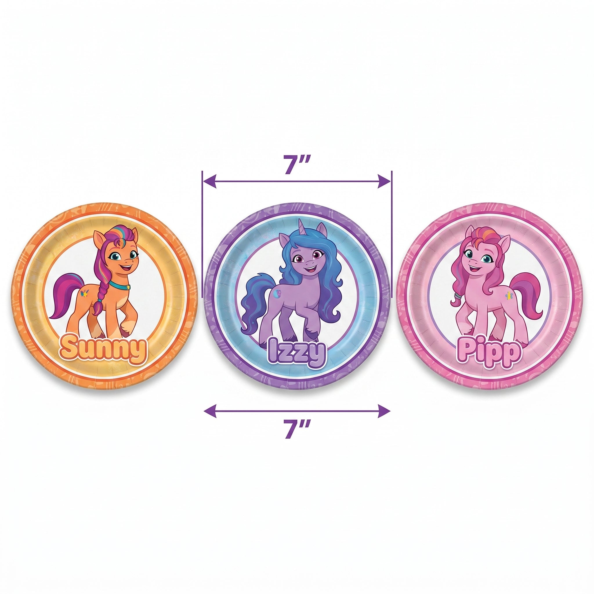 My Little Pony 7" Round Paper Plates - 8 Pack