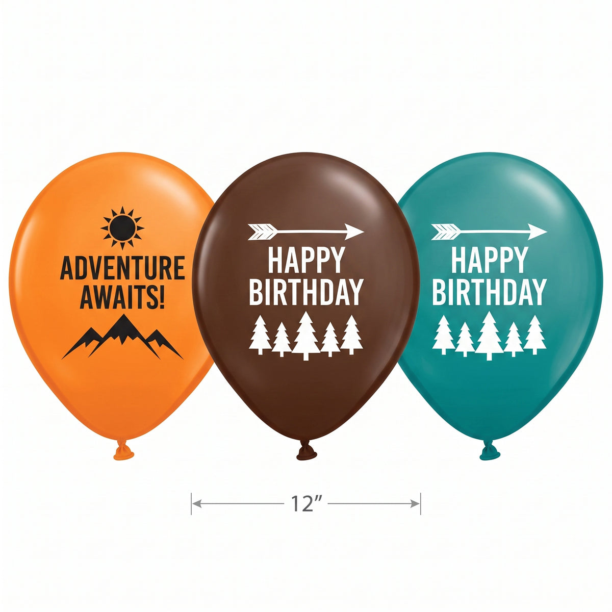 Wilderness Adventure Latex Balloons for Baby's First Birthday, 12-Inch, 6-Pack
