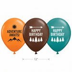 Wilderness Adventure Latex Balloons for Baby's First Birthday, 12-Inch, 6-Pack