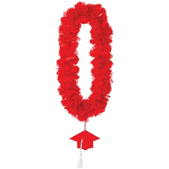 Red Graduation Lei Necklace