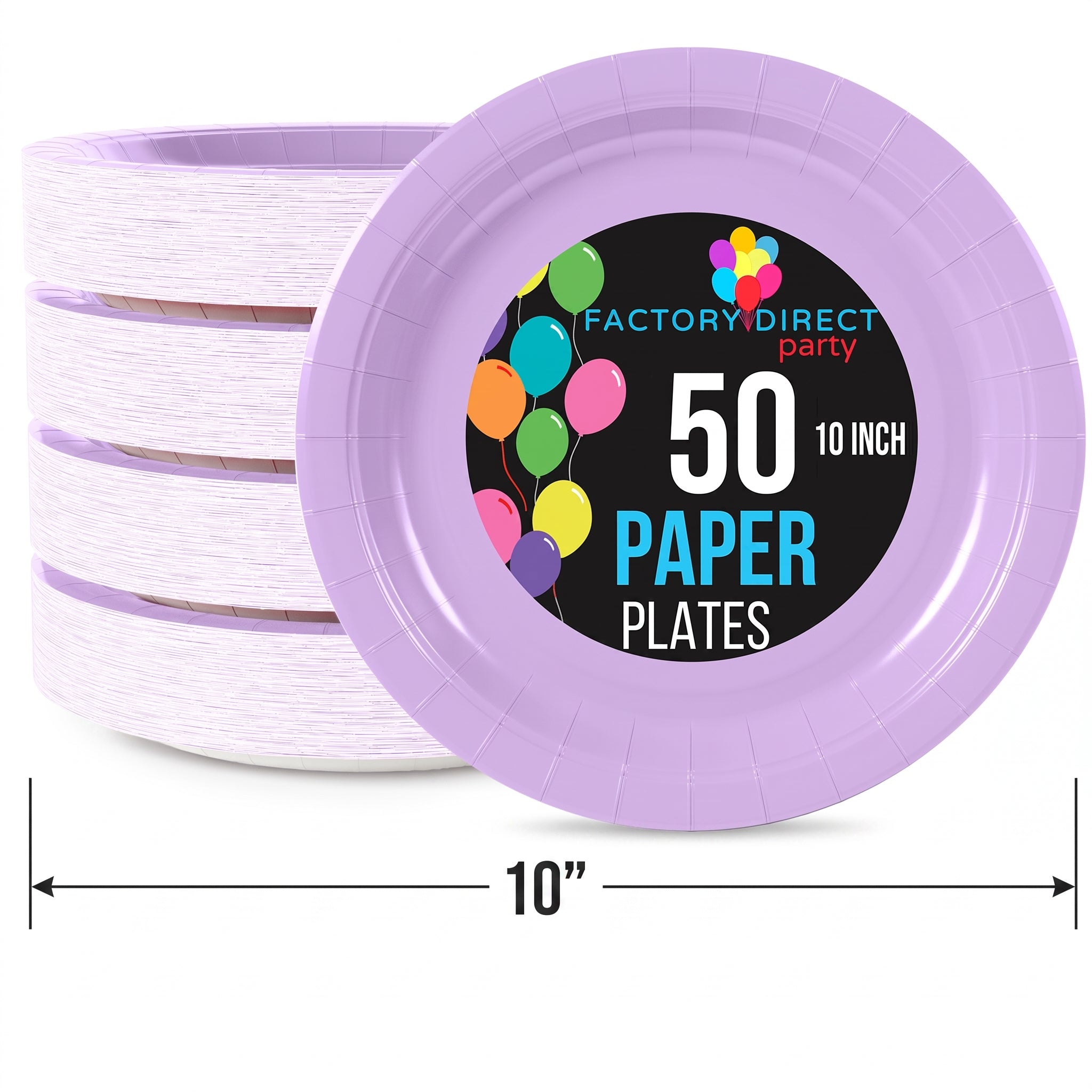 Lavender 10" Round Paper Dinner Plates
