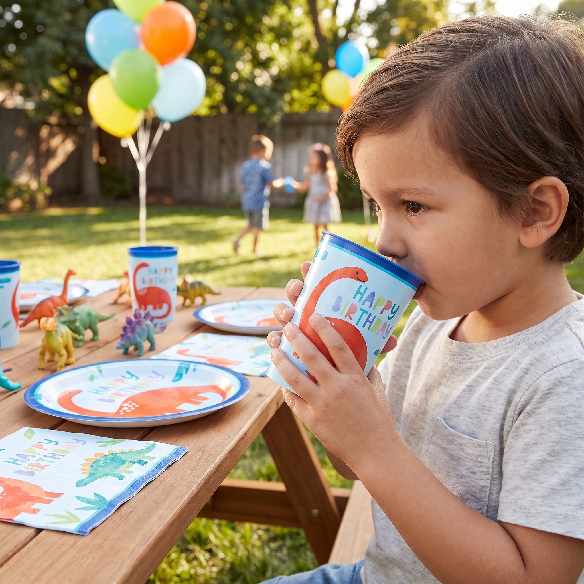 Dino-Themed Birthday Favor Cup