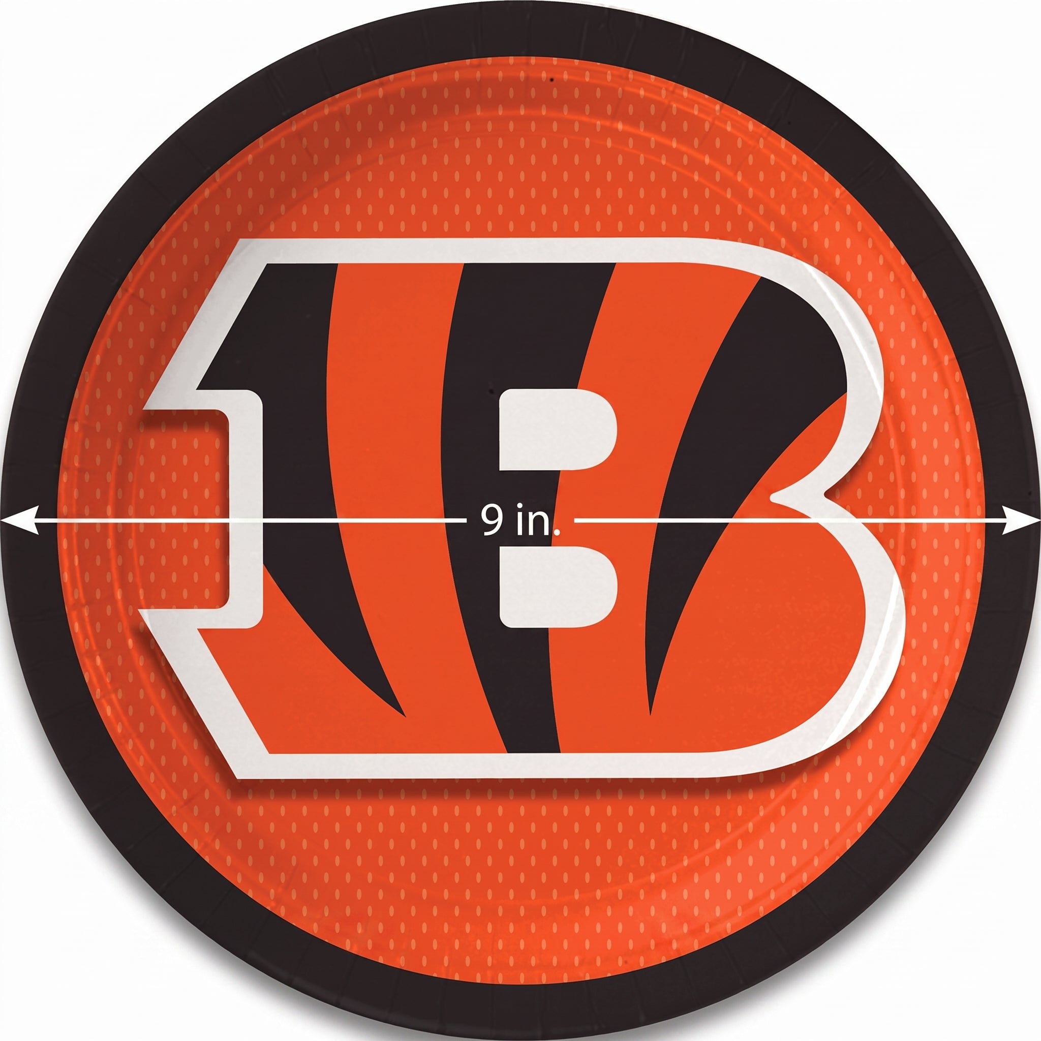 Cincinnati Bengals 9" Round Paper Plates - NFL Party Supplies