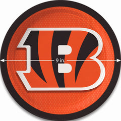 Cincinnati Bengals 9" Round Paper Plates - NFL Party Supplies