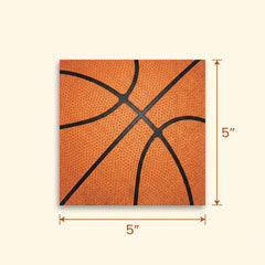 Slam Dunk Basketball Beverage Napkins - 5 In. X 5 In.