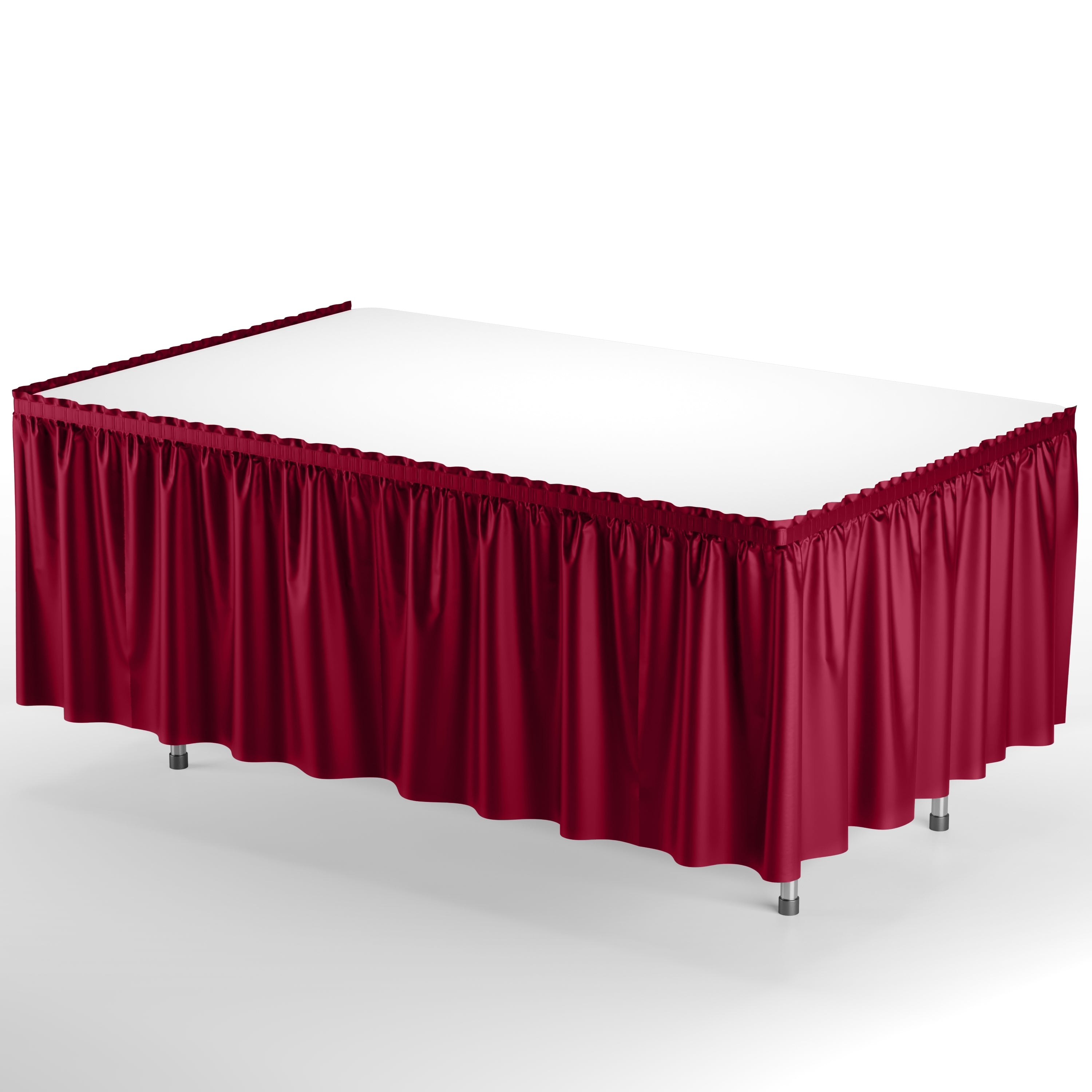 Burgundy Plastic Table Skirt