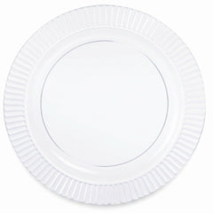 Clear Premium 7.5" Plastic Dessert Plates - 32 Pack