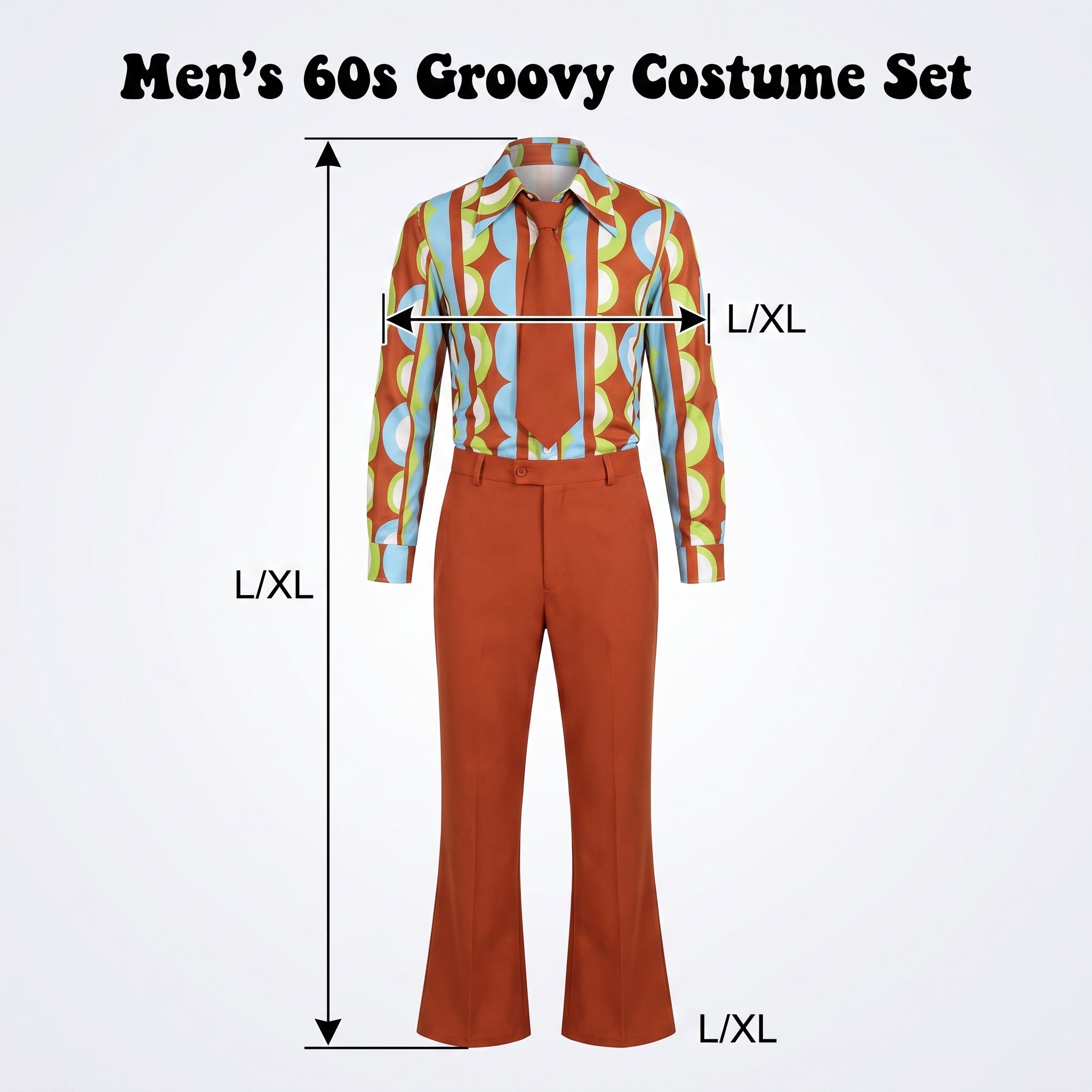 Men's 60s Groovy Costume Set - L/XL