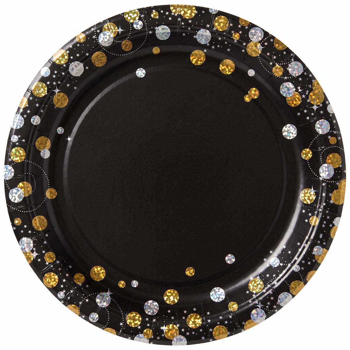 7" Prismatic Celebration Plates - Sparkling Dots Design