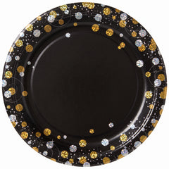 7" Prismatic Celebration Plates - Sparkling Dots Design