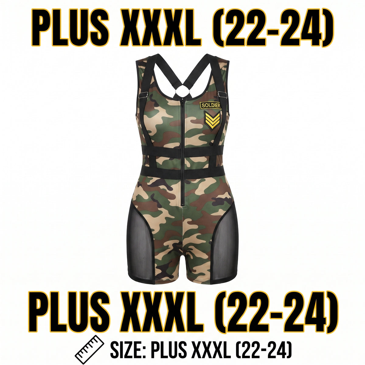 Women's Soldier Costume - Plus Size 3XL