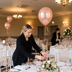 Rose Gold Pearl Latex Balloons, 9-Inch, 20-Pack