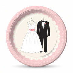 Elegant Wedding Attire 6.75" Paper Plates